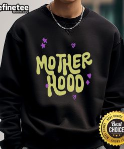 Nice Motherhood purple sweatshirt, perfect for stylish moms, featuring a cozy design and comfortable fit.