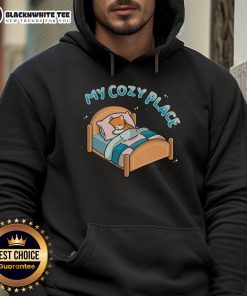 Cozy hoodie featuring the design Nice My Cozy Place, perfect for casual wear and comfort. Ideal for chilly days.