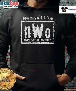 Nice Nashville nWo New World Order hoodie featuring bold graphics and a stylish design for wrestling fans.
