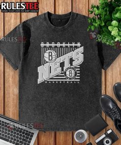 Brooklyn Nets Rise Above washed t-shirt featuring team logo and vibrant design for NBA fans, perfect casual wear.