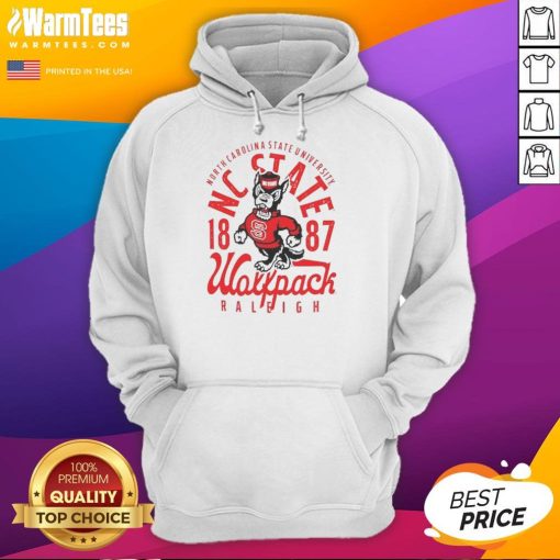 Nice North Carolina State Wolfpack football hoodie featuring the iconic mascot design, perfect for fans and casual wear.