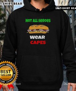 Alt Text: Free DC Sub Sandwich hoodie featuring 'Not All Heroes Wear Capes' design, perfect for fans and casual wear.