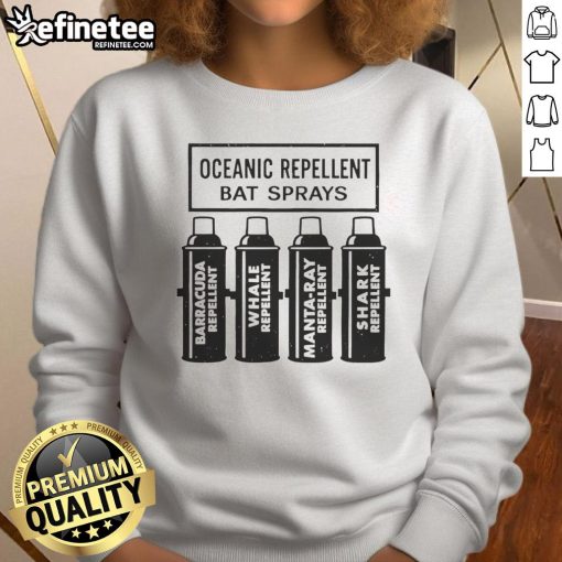 Nice Oceanic Repellent Bat Sprays Sweatshirt in vibrant colors, perfect for outdoor enthusiasts and bat lovers.