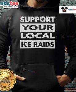 Nice Official Support Your Local Ice Raids Hoodie in stylish design, perfect for fans of ice hockey and local pride.
