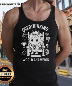 Nice Overthinking World Champion Tank Top featuring a playful design, perfect for casual wear and showcasing your unique style.