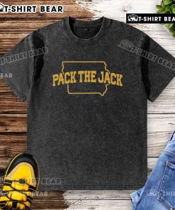 Nice Pack Iowa Hawkeyes Football washed t-shirt in black, featuring team logo and comfortable fit for fans.