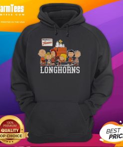Nice Peanuts The Gang Happiness Is Texas Longhorns hoodie featuring iconic characters and team spirit design.