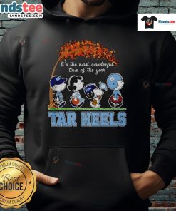 UNC Tar Heels Halloween hoodie featuring peanuts design, perfect for celebrating the most wonderful time of the year.
