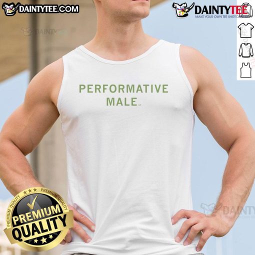 Stylish male wearing a nice performative tank top, showcasing comfort and athletic design for active lifestyles.