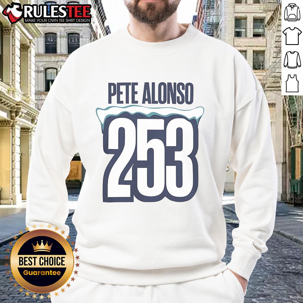 Nice Pete Alonso 253 Home Run New York Mets Sweatshirt Nice Pete Alonso 253 Home Run New York Mets sweatshirt featuring bold graphics and a comfortable fit for fans.