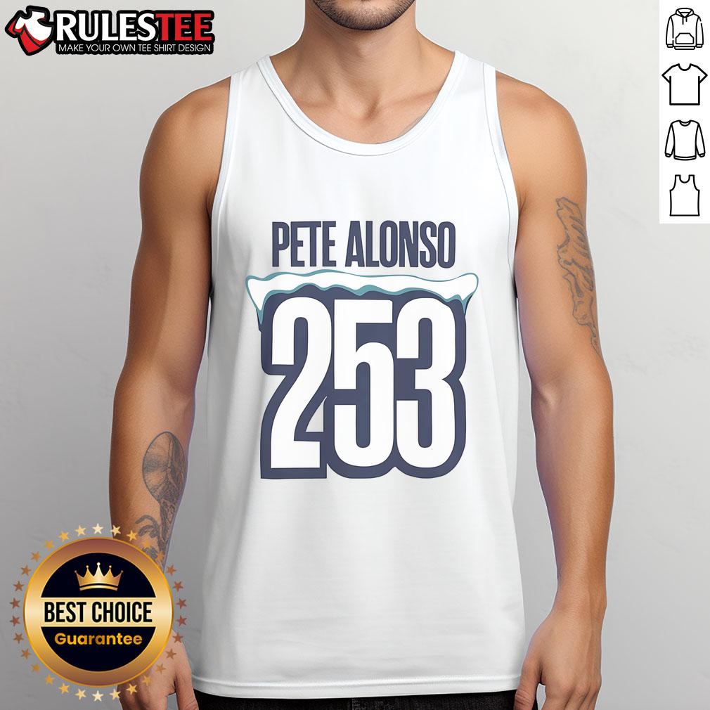 Nice Pete Alonso 253 Home Run New York Mets Tank Top Pete Alonso hitting his 253rd home run for the New York Mets, wearing a stylish tank top.