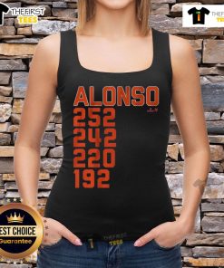 Pete Alonso celebrates a home run in a New York tank top, showcasing his impressive stats and team spirit.
