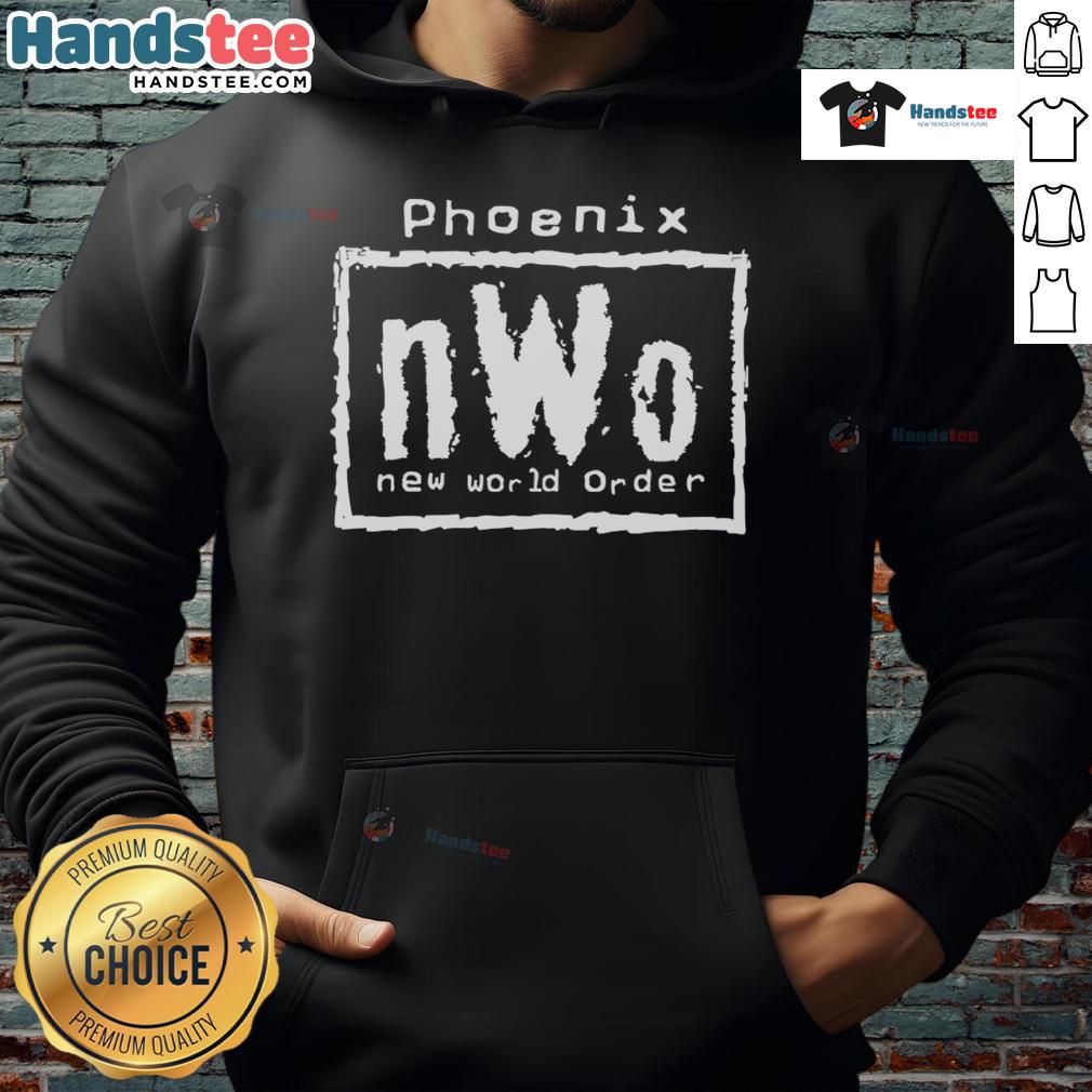 Nice Phoenix Nwo New World Order Hoodie Nice Phoenix nWo New World Order Hoodie in black, featuring iconic logo, perfect for wrestling fans and streetwear enthusiasts.