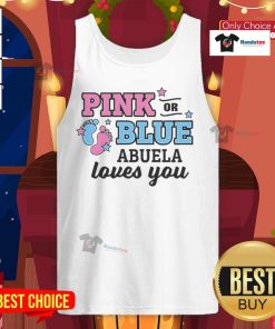 Nice pink or blue 'Abuela Loves You' tank top, perfect for showing love and style. Ideal gift for grandmothers.