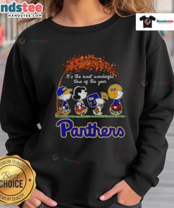 Alt Text: Cozy Nice Pitt Panthers Halloween sweatshirt featuring festive design, perfect for celebrating the most wonderful time of the year.