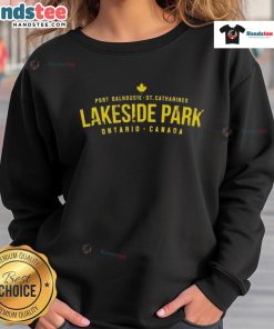 Cozy sweatshirt featuring Nice Port Dalhousie St. Catharines design, perfect for lakeside park outings in Ontario, Canada.