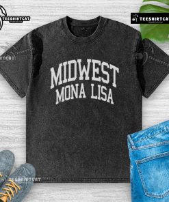 Nice Quinn Xcii Midwest Mona Lisa washed t-shirt featuring a vintage design and soft fabric, perfect for casual wear.