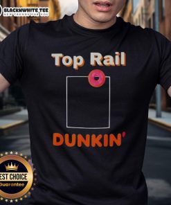 Alt Text: Nice Red Sox Top Rail Dunkin T-Shirt featuring vibrant colors and team logo, perfect for Boston fans.