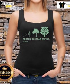 Stylish Nice Refleaf Rooted in Cedar Rapids tank top featuring a vibrant design, perfect for casual wear.