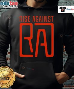Nice Rise Against RA Logo Hoodie featuring bold graphic design for fans of the band, perfect for casual wear.