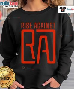 Nice Rise Against RA logo sweatshirt featuring bold design and comfortable fit, perfect for music fans and casual wear.