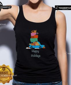 Happy holidays tank top featuring a scenic road trip design, perfect for summer adventures and travel enthusiasts.
