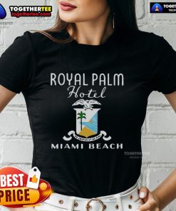 Nice Royal Palm Hotel logo on a stylish ladies' tee, showcasing elegance and luxury in fashion.