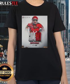 Womens Rutgers Scarlet Knights football gameday tee vs. Ohio, featuring team colors and logo for spirited fans.