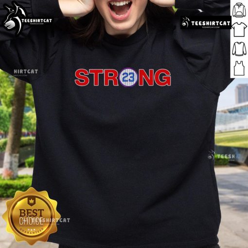Nice Ryne Sandberg 23 Strong Sweatshirt featuring a stylish design and comfortable fit for fans of the Chicago Cubs.