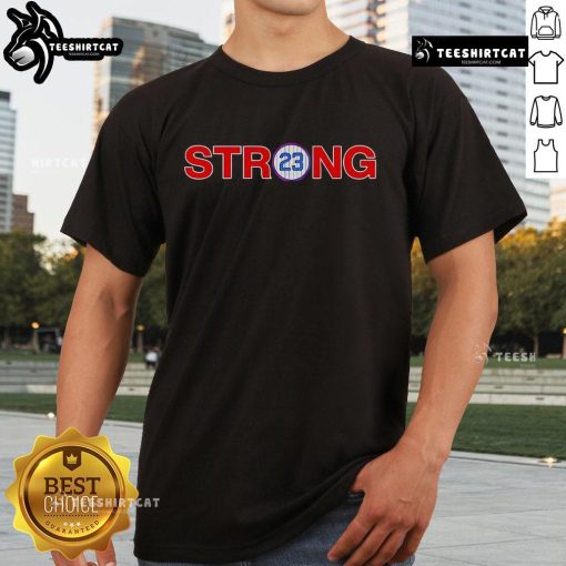 Nice Ryne Sandberg 23 Strong T-Shirt featuring a bold design celebrating the legendary baseball player.
