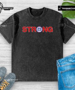 Nice Ryne Sandberg 23 Strong Washed T-Shirt displayed on a mannequin, showcasing its vintage style and comfortable fit.