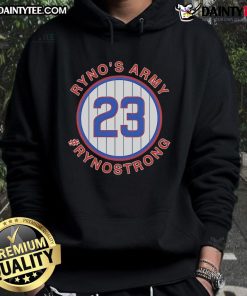 Nice Ryne Sandberg Ryno Strong Hoodie featuring a stylish design, perfect for fans of the Chicago Cubs legend.
