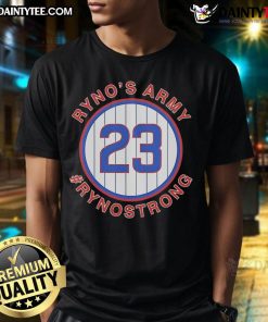 Ryne Sandberg Ryno Strong T-Shirt featuring vibrant graphics, perfect for Chicago Cubs fans and baseball enthusiasts.