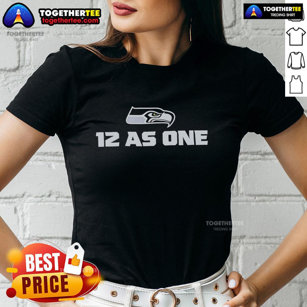 Nice Seattle Seahawks 12S As One Ladies Tee Stylish Seattle Seahawks 12s As One ladies tee, perfect for female fans showing team spirit and support.