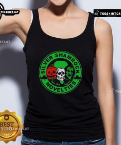 Alt Text: Nice Silver Shamrock Novelties Halloween character tank top featuring spooky designs for festive Halloween celebrations.