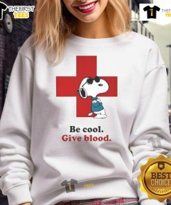 Cozy Nice Snoopy American Red Cross sweatshirt featuring a playful Snoopy design, perfect for casual wear and donations.