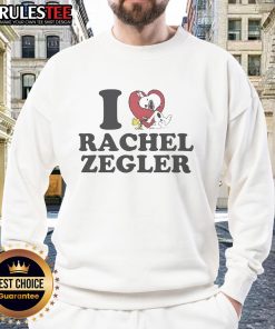 Cozy Nice Snoopy I Love Rachel Zegler Sweatshirt featuring a playful Snoopy design for fans of Rachel Zegler.