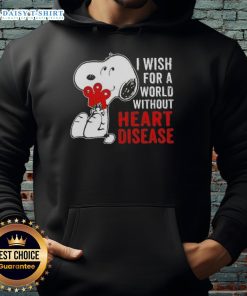 Nice Snoopy hoodie promoting a world without heart disease, featuring a colorful design with Snoopy and heart graphics.