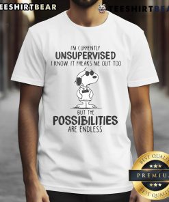 Alt Text: Nice Snoopy Unsupervised I Know It Freaks Me Out Too T-Shirt featuring a playful Snoopy graphic design.