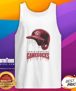 Nice South Carolina Gamecocks dripping baseball helmet tank top featuring bold team colors and stylish design.