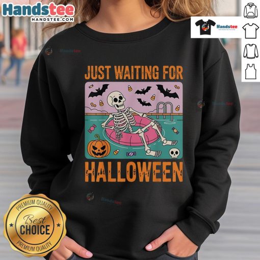 Alt Text: Nice spooky summer skeleton sweatshirt design, perfect for Halloween enthusiasts and festive summer style.