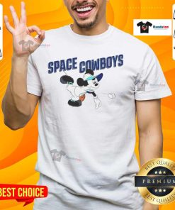 Alt Text: Nice Sugar Land Space Cowboys Mickey Mouse T-Shirt featuring a vibrant design perfect for fans and collectors.