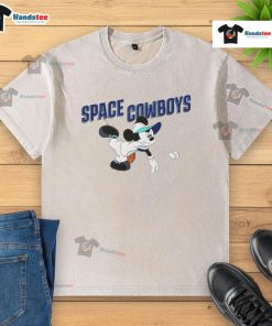 Nice Sugar Land Space Cowboys Mickey Mouse washed t-shirt featuring a vibrant design and comfortable fit for fans.