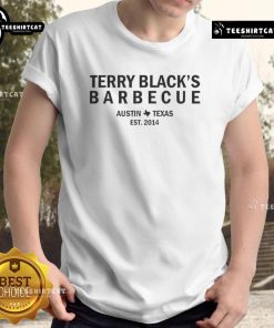 Nice Terry Black's Barbecue Austin Texas Est 2014 T-Shirt featuring a stylish design and vibrant colors.
