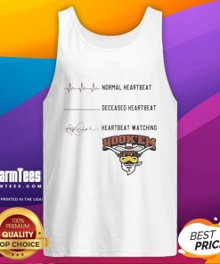 Alt Text: NCAA Texas Longhorns Heartbeat Bull Tank Top featuring bold graphics for fans watching the match.