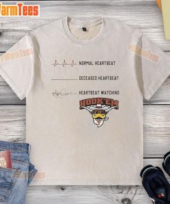 Texas Longhorns NCAA Heartbeat T-Shirt featuring a bull design, perfect for game day and showing team spirit.