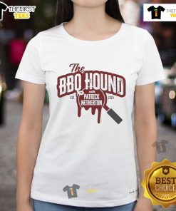 Nice the BBQ Hound with Patrick Netherton wearing a 2025 ladies tee, showcasing a fun barbecue theme.