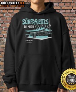 Nice The Surfrajettes Diner Easy As Pie Toronto ON hoodie featuring vibrant graphics and retro design style.