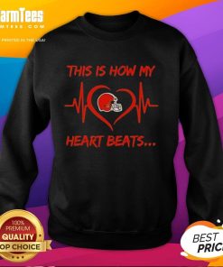 Cozy Bengal Cincinnati sweatshirt with 'This Is How My Heart Beats' design, perfect for fans and casual wear.