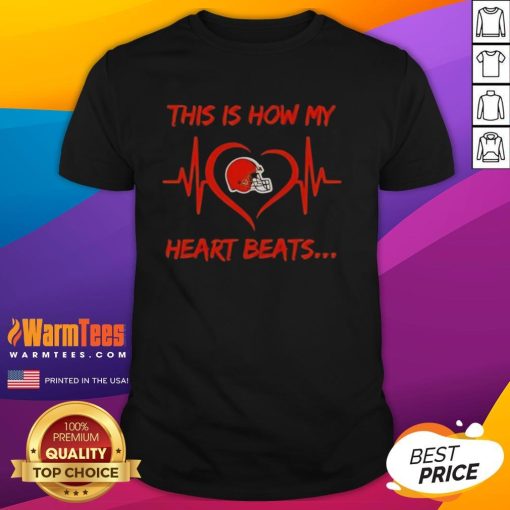 Alt Text: Bengal Cincinnati T-Shirt featuring 'Nice This Is How My Heart Beats' design, perfect for football fans.
